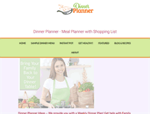 Tablet Screenshot of dinnerplanner.com
